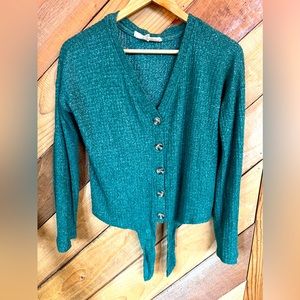 Emerald green slouchy sweater